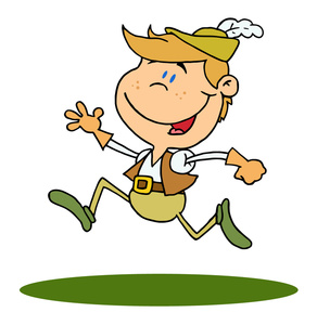 acclaim clipart: a cartoon robin hood type character from the old english era
