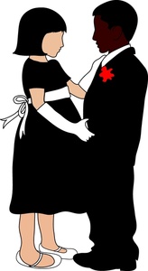 children a boy and girl dancing at a formal dance