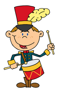 acclaim clipart: drummer boy in military uniform