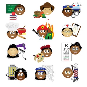 acclaim clipart: ethnic job icons