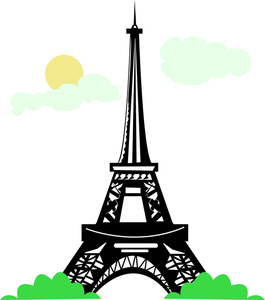 french scene with the eiffel tower as the main tourist attraction