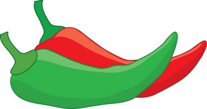 fresh hot chili peppers  red chili pepper and green chili pepper