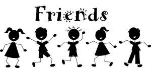 friends having fun together  boys and girls laughing and smiling