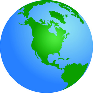 globe with north america at the center of the world