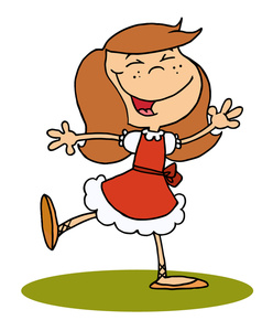 acclaim clipart: happy olde english girl