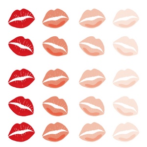 acclaim clipart: lipstick kisses background