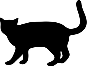 acclaim clipart: silhouette of a cat