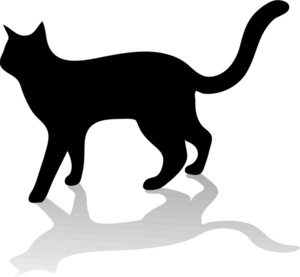 acclaim clipart: silhouette of a cat