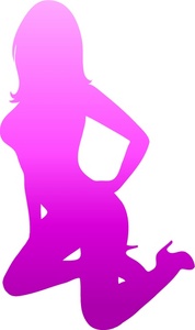 acclaim clipart: silhouette of a sexy woman