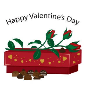 acclaim clipart: valentine roses and candy