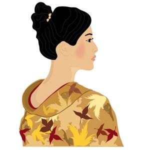 acclaim clipart: young japanese woman